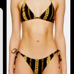 Versace Chain Pinstripe Bikini